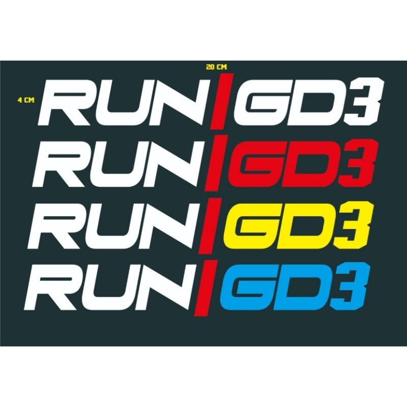 sticker RUNGD3 | Sticker HONDA JAZZ GD3 | GD3