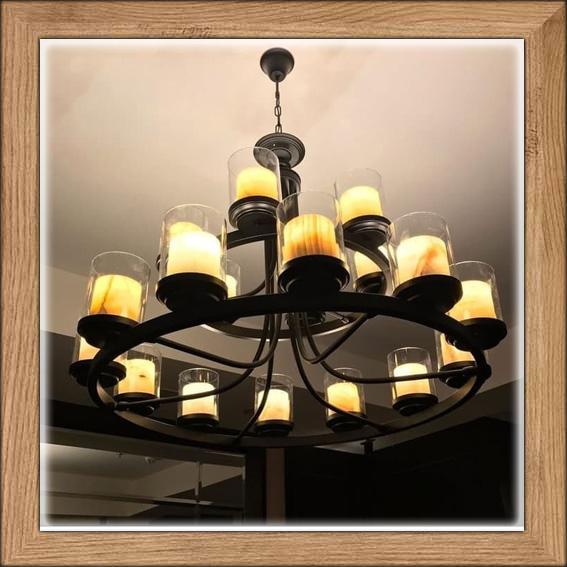 Lampu hias rumah klasik gantung classic contemporer stone chandelier big size 1 meter interior dekor