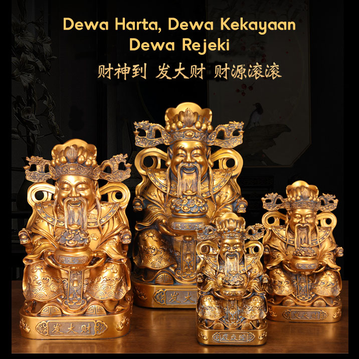 Patung Dewa Rejeki / Kekayaan Cai Shen size Besar