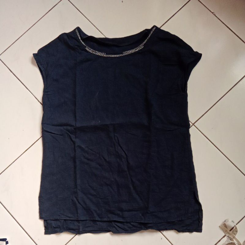 preloved blouse navy