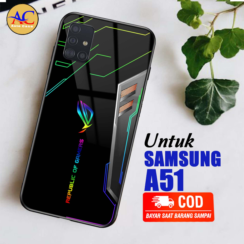 Case Hp Softcase Glossy Samsung A51 ROG Casing Silikon Handphone Pelindung Kamera