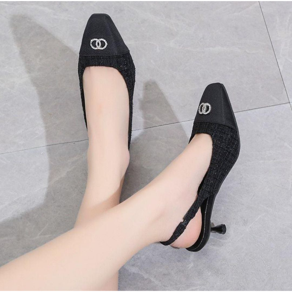 13770 Heels Wanita 5cm Fashion Import EMMA Bisa COD (With Box)