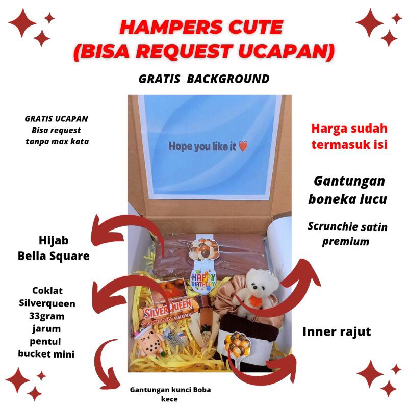 

HAMPERS Hijab HARI IBU / HARI GURU / ULANG TAHUN/ WISUDA / PERNIKAHAN/ ANNIVERSARY/Dll