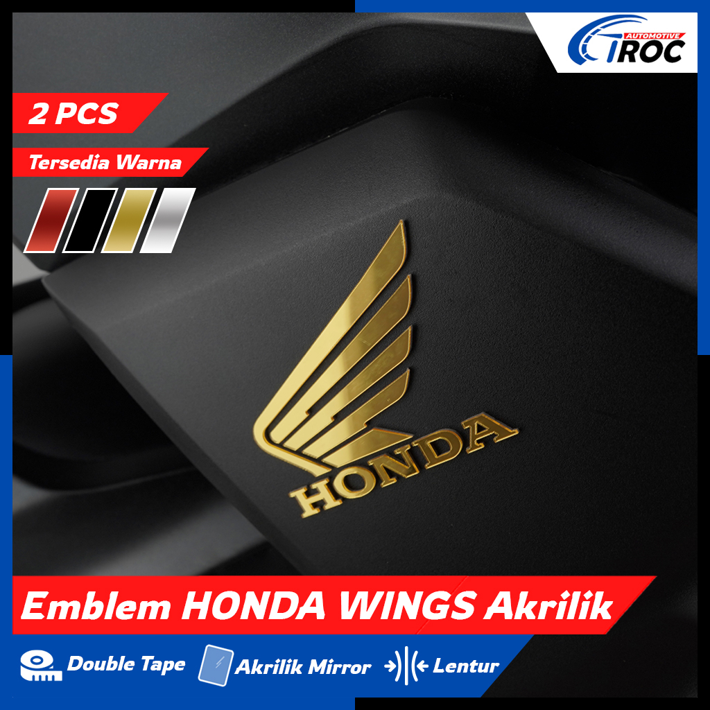 Emblem Honda Timbul Akrilik 3D Emblem Honda Timbul Mirror 3D Sticker Honda Original Stiker Honda