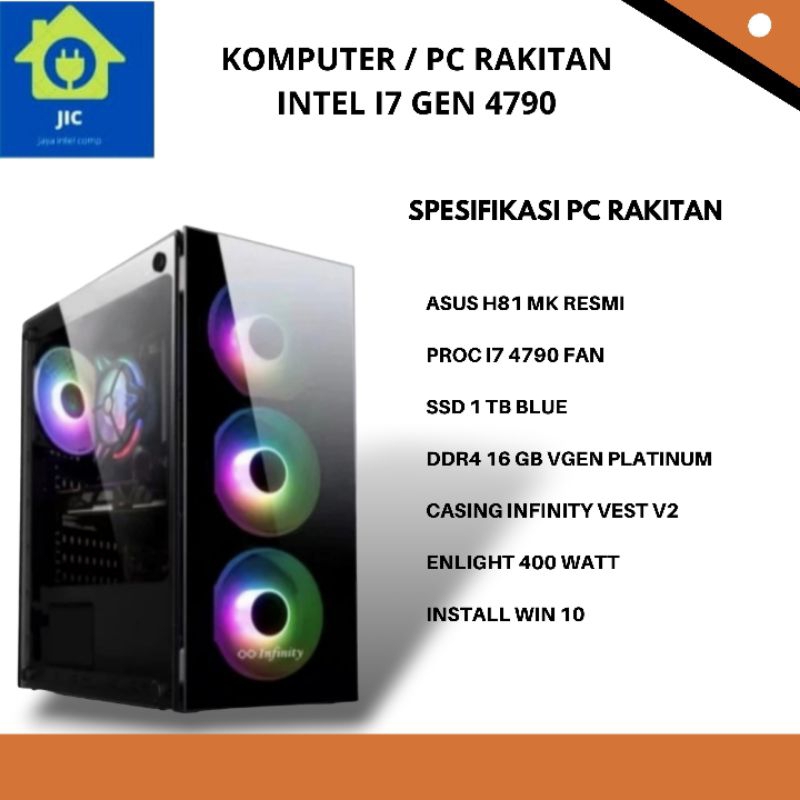 KOMPUTER /PC RAKITAN INTEL I7 4790