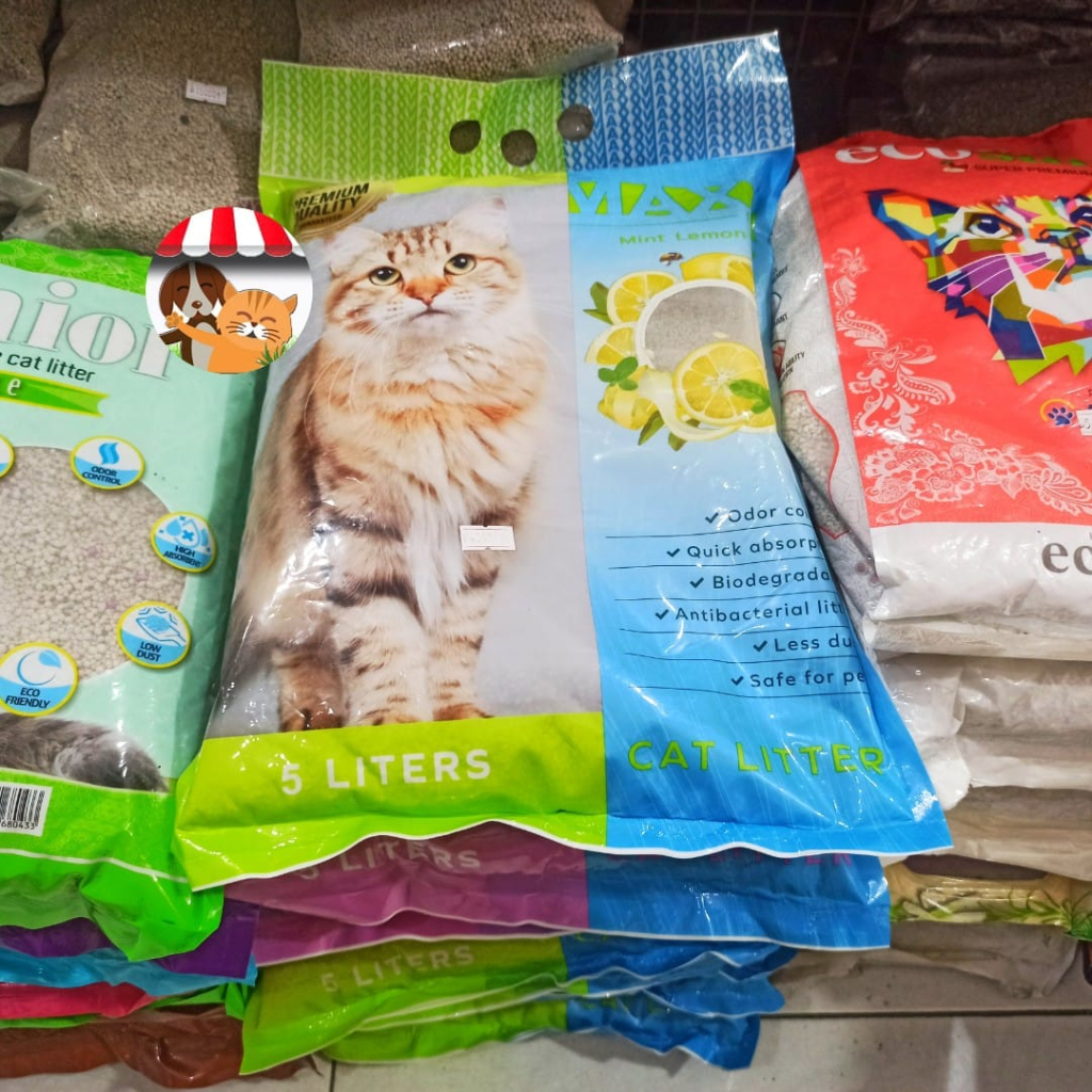 Pasir Kucing Gumpal Wangi Maxx 5 Litter - Pasir Import Bentonite Cat Sand 5 Liter