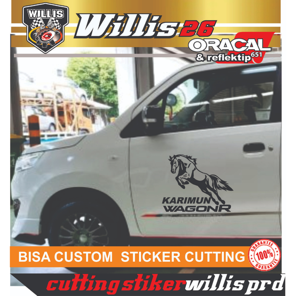 Sticker Stiker Decal Body Mobil karimun wagon
