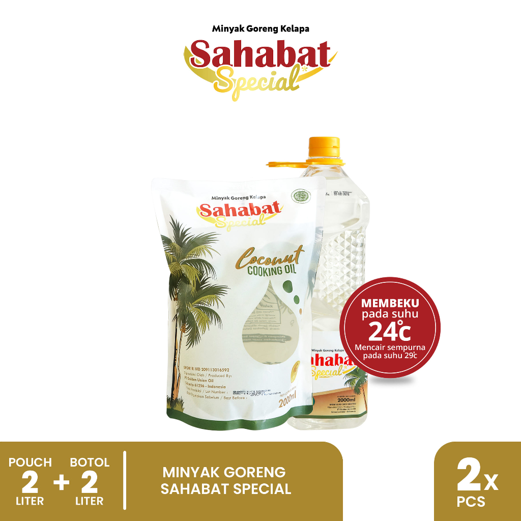 

Minyak Goreng Kelapa Sahabat Pouch 2 Liter+Botol 2 Liter (Lebih sehat&hemat)