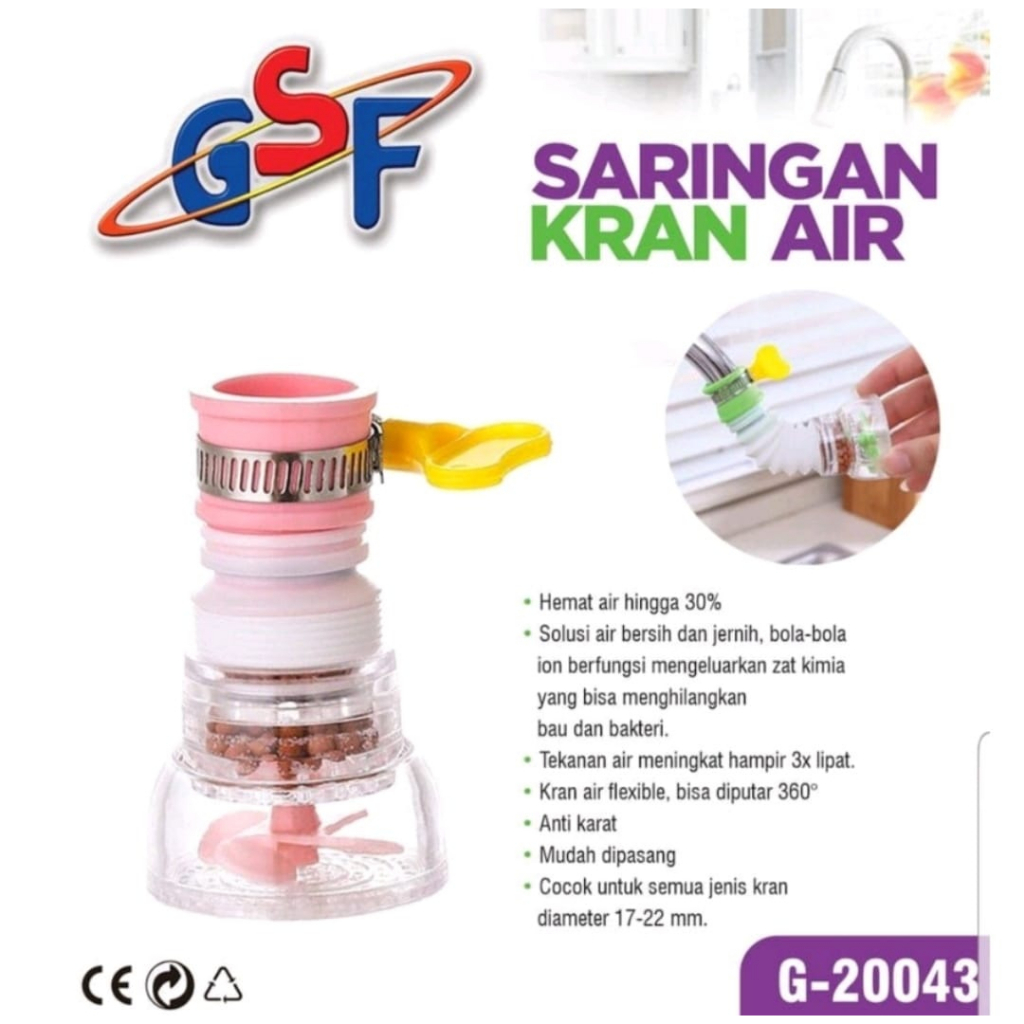 Flexible Saringan Air Baling Baling Anti Splash + Klem