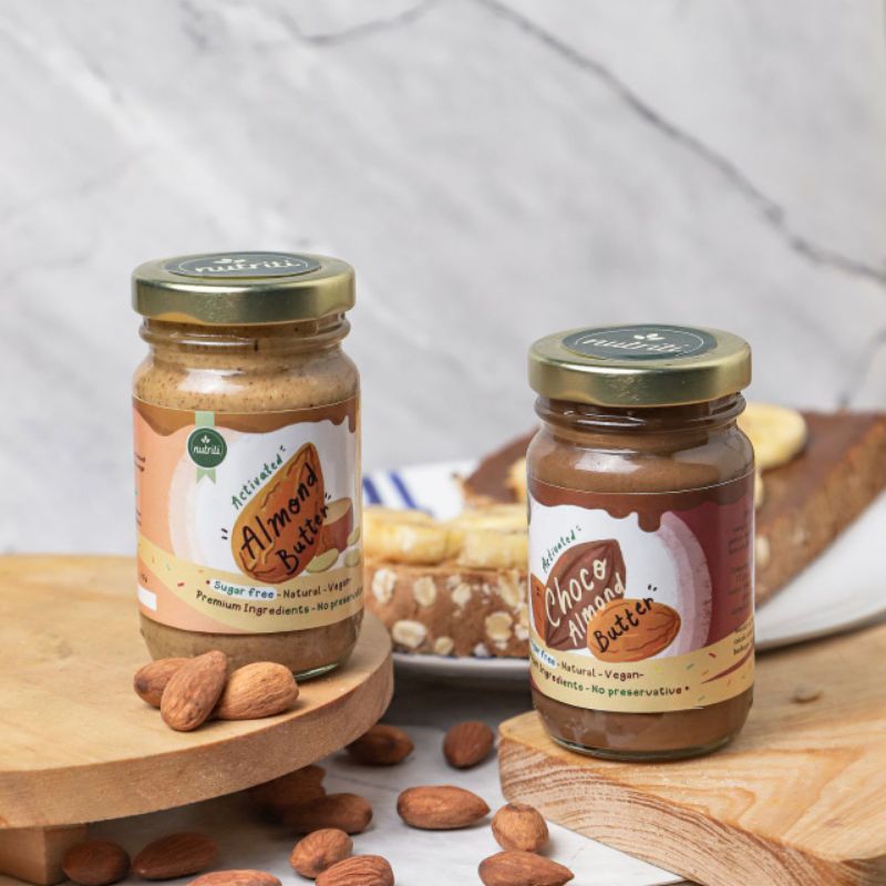 

ACTIVATED ALMOND BUTTER | CHOCO ALMOND BUTTER | PEANUT BUTTER | CHOCO PEANUT 100% NATURAL SUGAR FREE