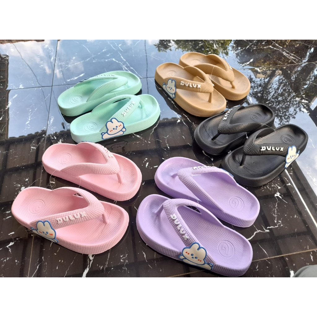 sandal jepit karet wanita import sandal dulux wanita murah