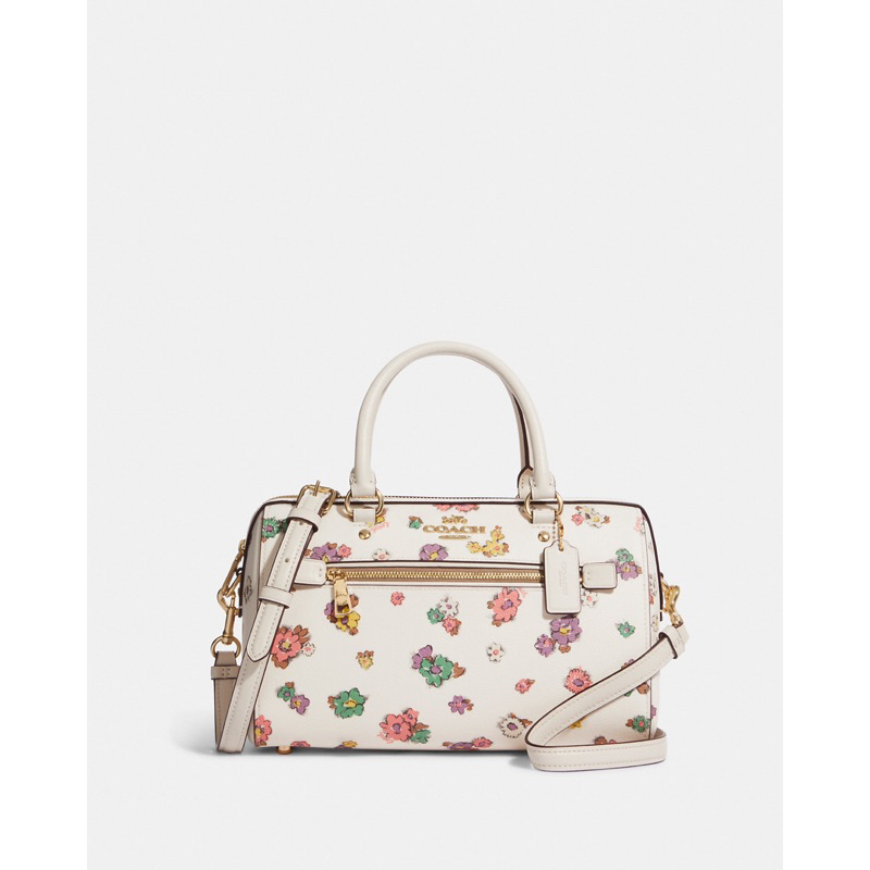 Coach Rowan Satchel With Spaced Floral Print (CA 229)