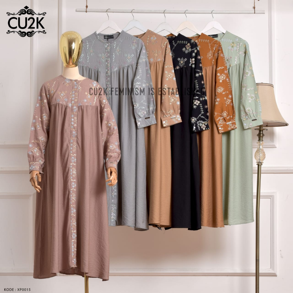 Gamis Midi Dress Denara Busana Muslim Wanita by Cu2k