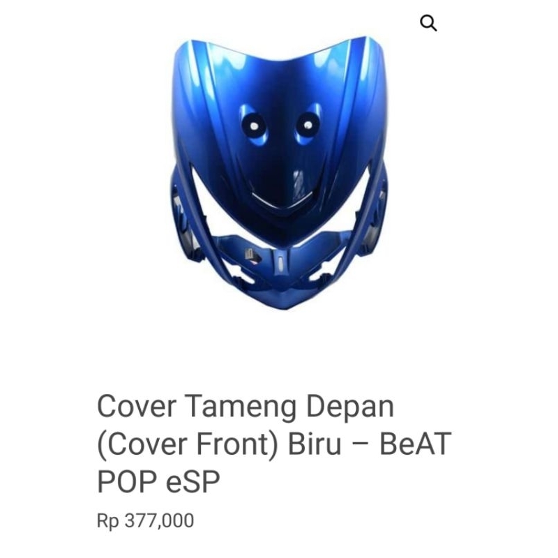 Cover Front VD BL MT Blue Cover Tameng Panel Depan Honda Beat Pop ESP 2014-2019 64301-K61-900VBM Ori