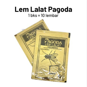 10 Lembar Jebakan Lem Lalat Kertas Pagoda Alat Perangkap Otomatis Tepokan Buah