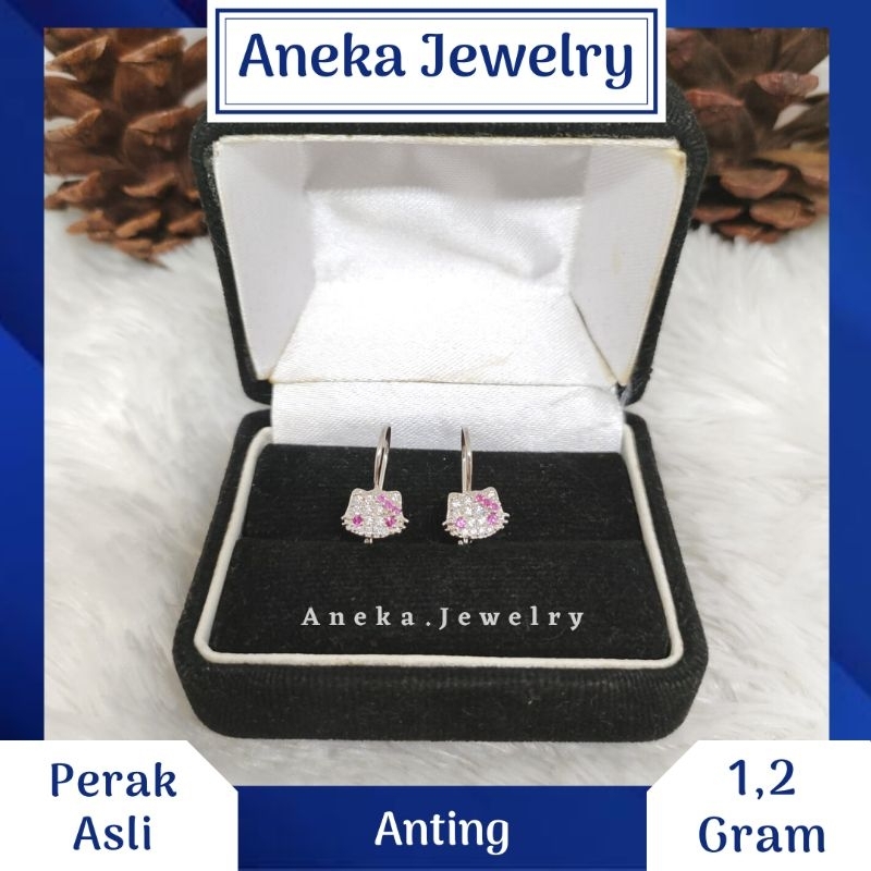 Anting Desi Variasi Mata Mata, Perak 925, Sepuh Emas Putih