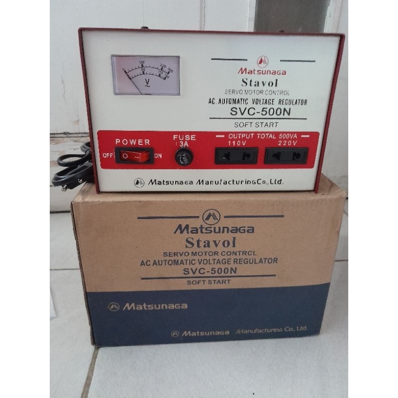 Stabilizer matsunaga 500 watt - stavol svc-500N - matsunaga 500va