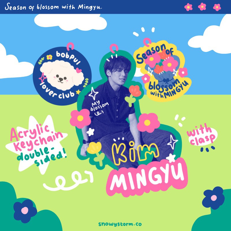snowystormco - Season of Blossom with SEVENTEEN Mingyu Ala Carte Acrylic Keychain and Tin Case