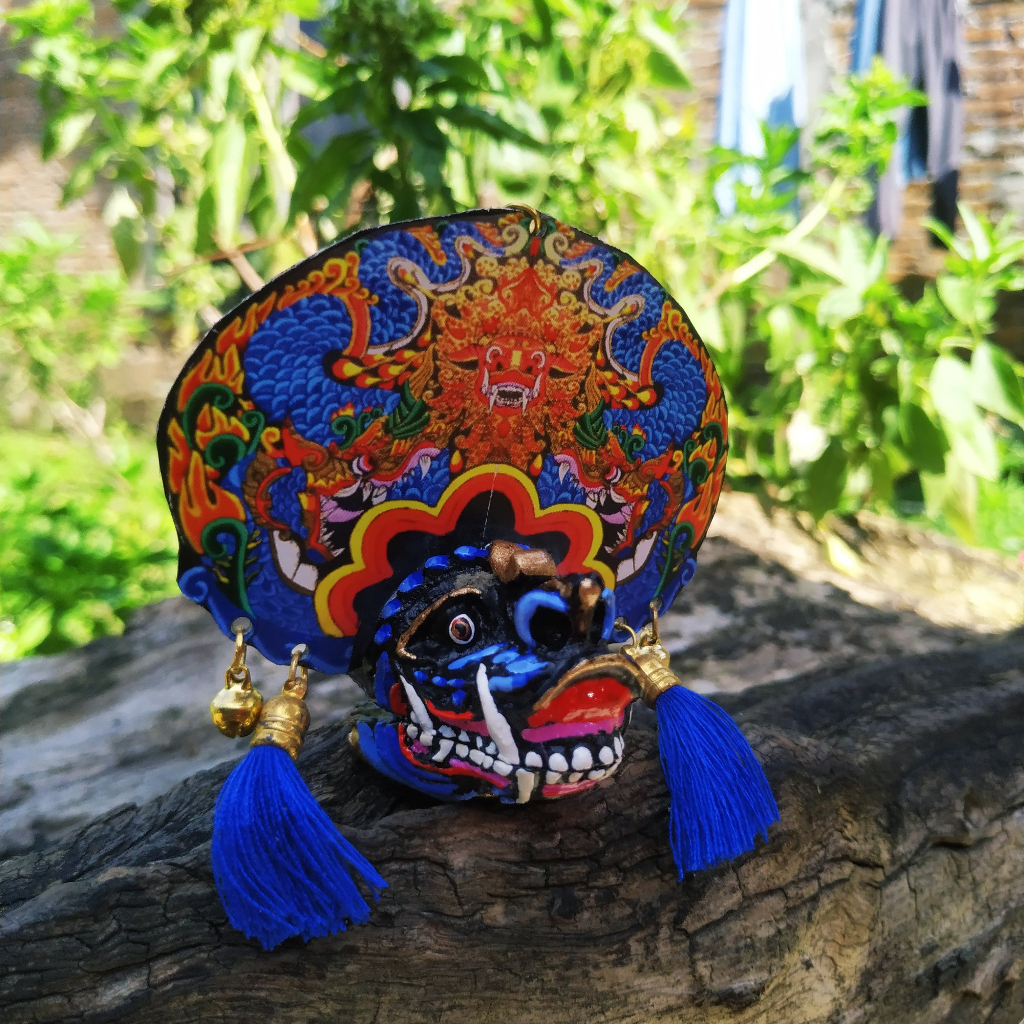 Miniatur Barongan jowoan biru / Barongan Jowoan