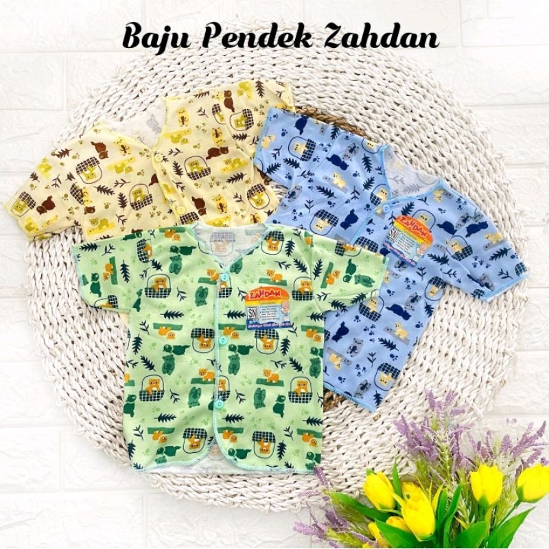 Baju Bayi Atasan Zahdan NB SNI baju kutung pendek panjang bayi zahdan printing