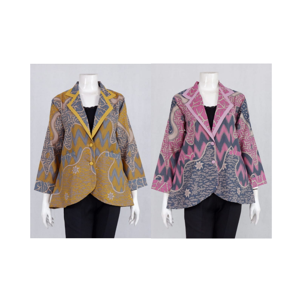 Blezer Batik Modern Hemas Sagita | Outfit Ngantor Resmi