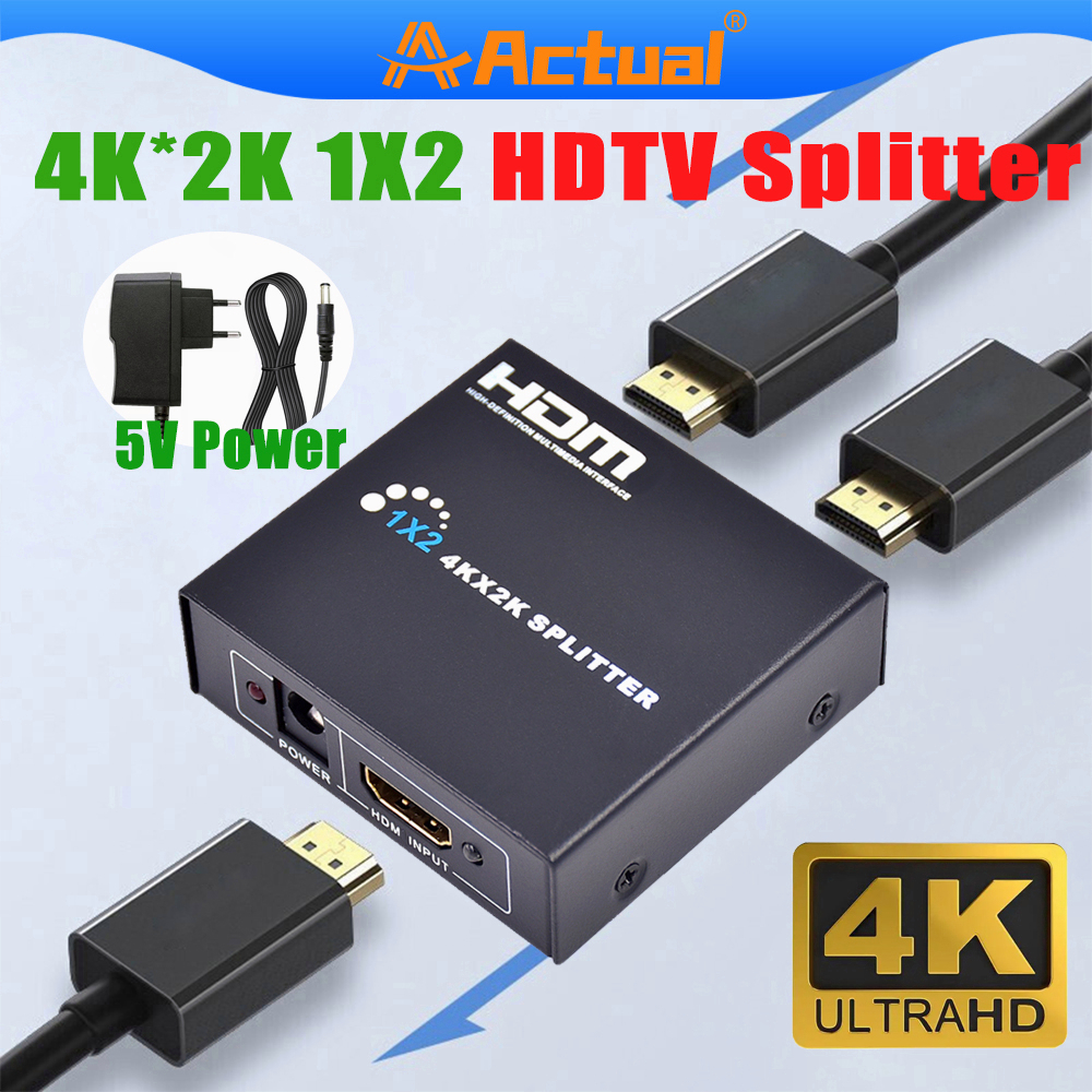 Actual【COD】AV RCA 4K Converter Adapter MINI  AV ADAPTER MINI BOX 2Port