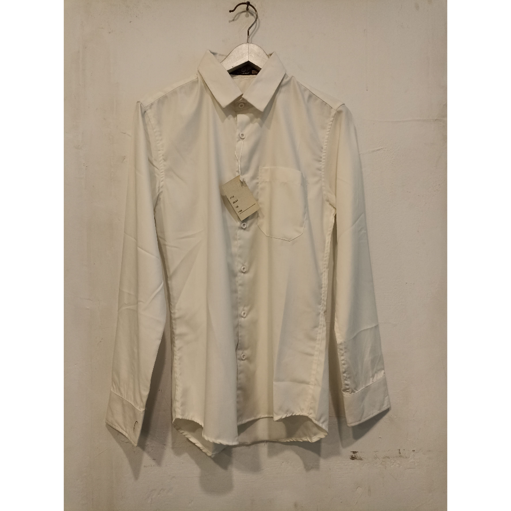 Baju Kemeja Pria Dewasa Lengan Panjang GF Putih