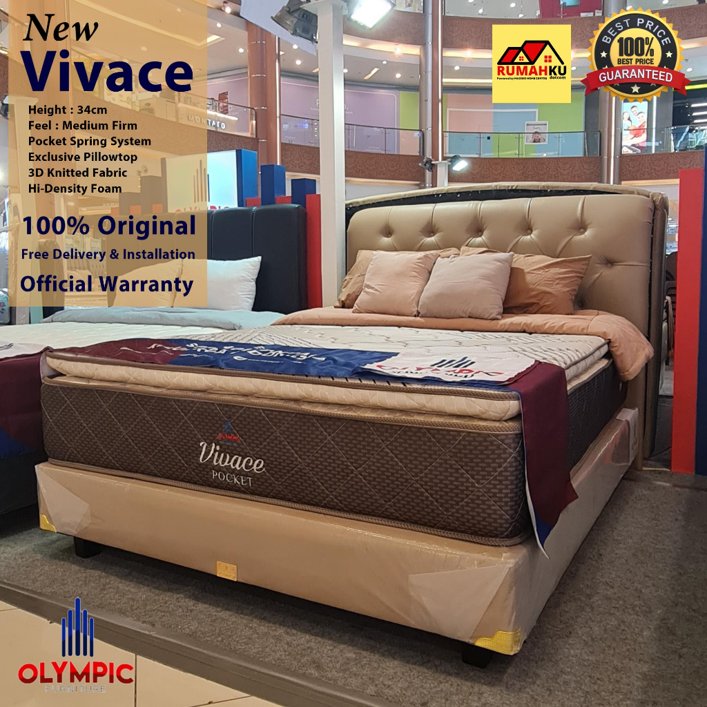 KASUR SPRINGBED OLYMPIC- KASUR SPRINGBED PROMO TERBAIK  = MATRAS SPRINGBED- NEW VIVACE - OLYMPIC