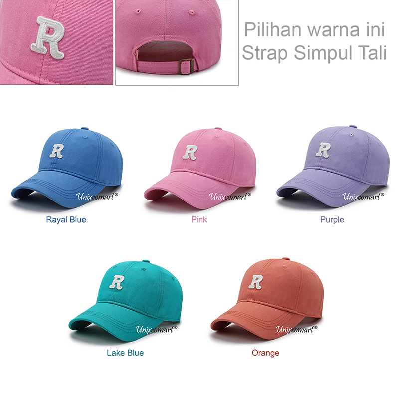 Topi Baseball RICELLO Hat Cap Casual Distro Fashion Pria Wanita