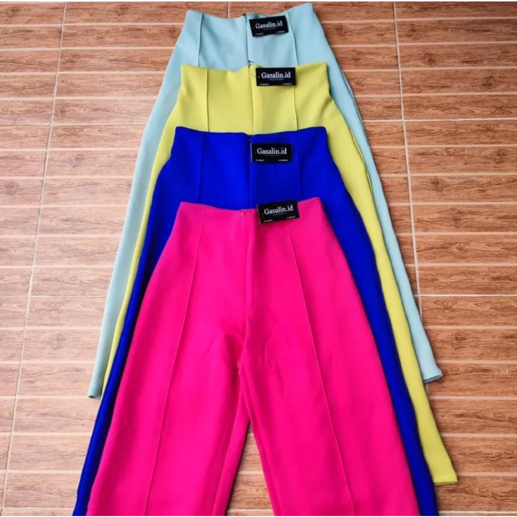 Terlaris Celana Kulot Scuba Premium Tebal Resleting Depan