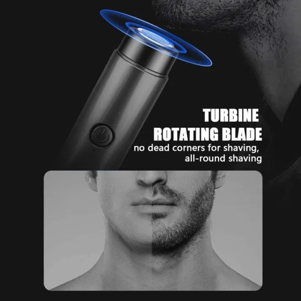 Alat Cukur Mini Jenggot Kumis Elektrik Portable Dapat Di Cas - Alat Cukur Jenggot / Kumis Elektrik Micro Usb Charge - Electric Mustache Beard Trimmer - Bentuk Tabung