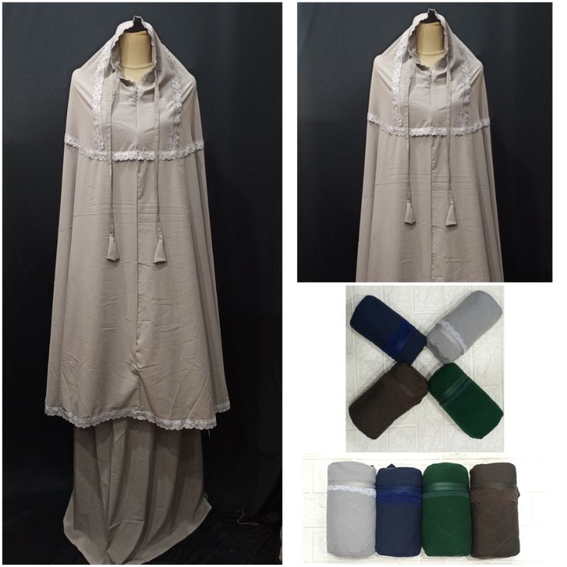 Mukena Traveling Dewasa 2in1 Silky Despo Ringan Jumbo