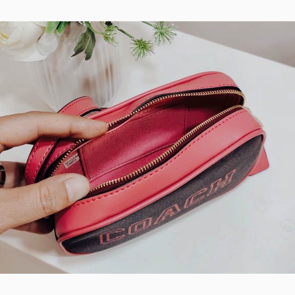 Coach Jamie Wristlet In Signature Canvas with Varsity Motif CB851