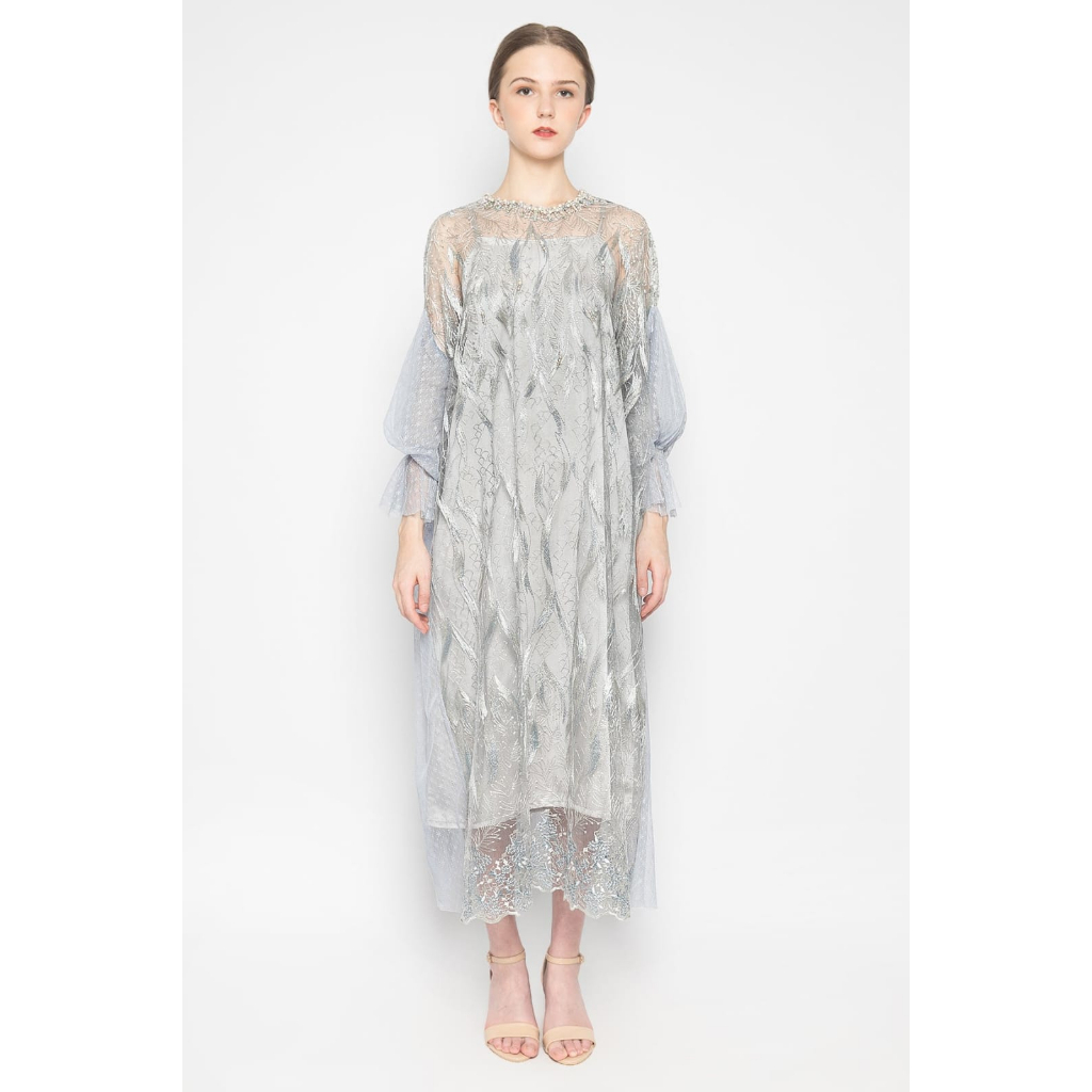 Klambi Atelier Carissa Dress in Blue Grey (HARGA NET)