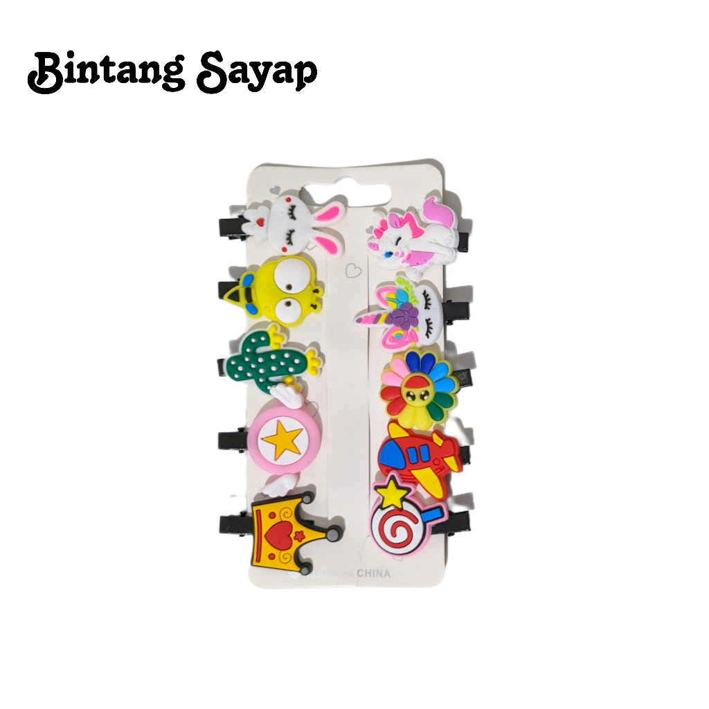 Jepit Rambut Anak 10 in 1 l Jepit Rambut Korea l Hair Pin Rambut l Hair Clips