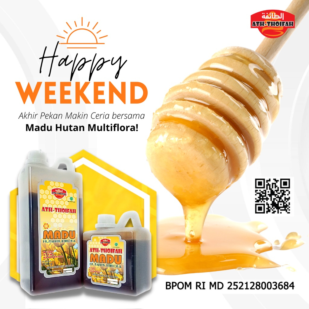

Madu Hutan Multiflora 1 kg Ath Thoifah BPOM - Madu Murni Alami Bergaransi| 100% Madu Asli