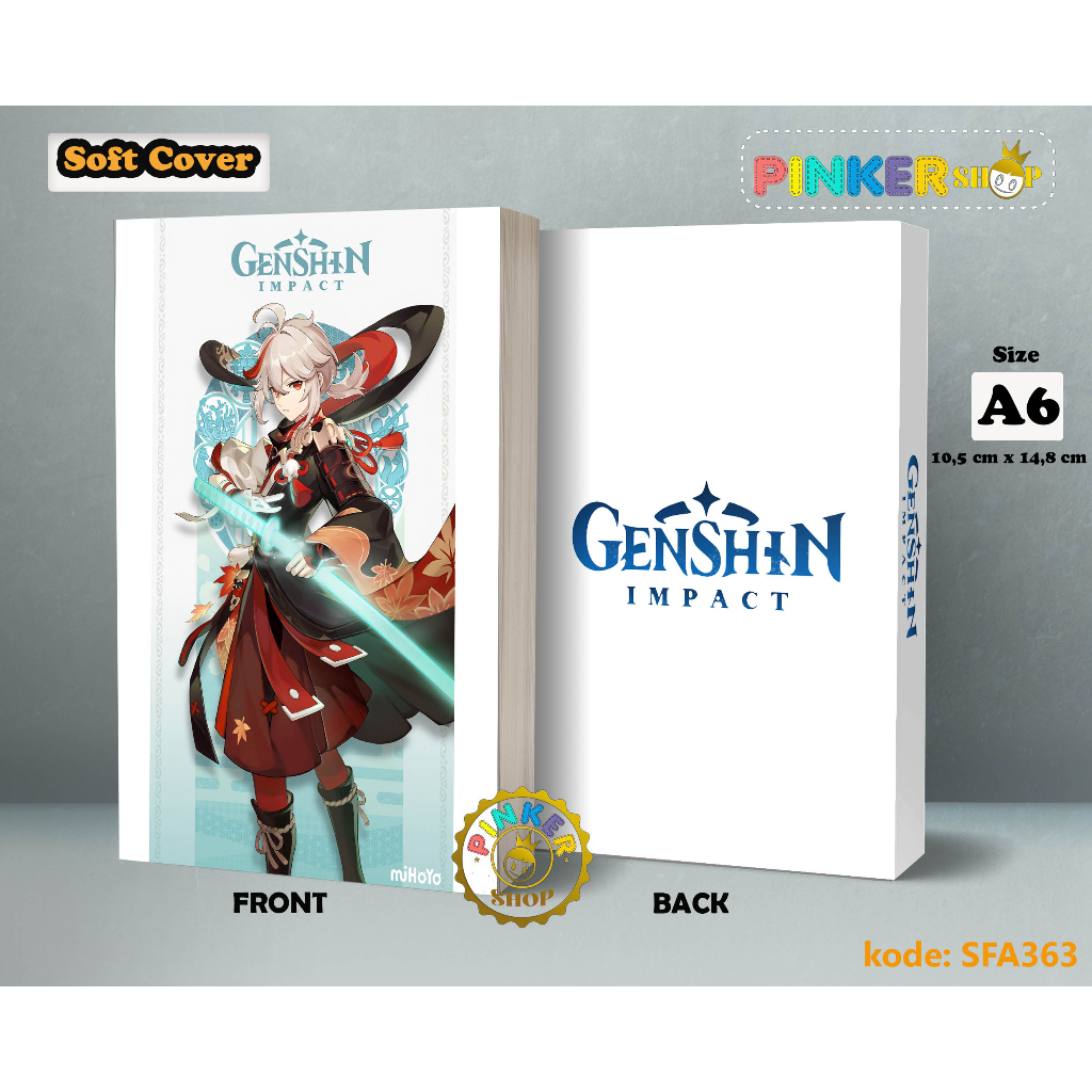 

(SFA363) Pocket Note Game Genshin Impact KAEDEHARA Softcover A6/A5 Buku Tulis catatan Notes Agenda Planner Jurnal
