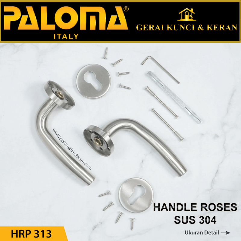 Handle Pintu Roses PALOMA HRP 313 LHT FELIPE STAINLESS STEEL