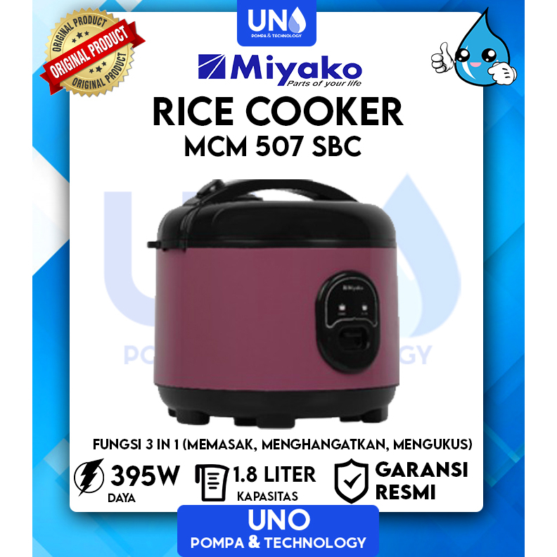 Miyako Magic Com Rice Cooker Penanak Nasi MCM 508 SBC / 606 B SBC / 512 C SBC / 507 SBC / 558 SBC ORIGINAL GARANSI RESMI