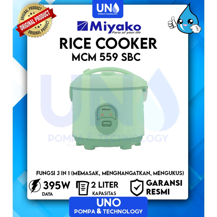 Miyako Magic Com Rice Cooker Penanak Nasi MCM 508 SBC / 606 B SBC / 512 C SBC / 507 SBC / 558 SBC ORIGINAL GARANSI RESMI