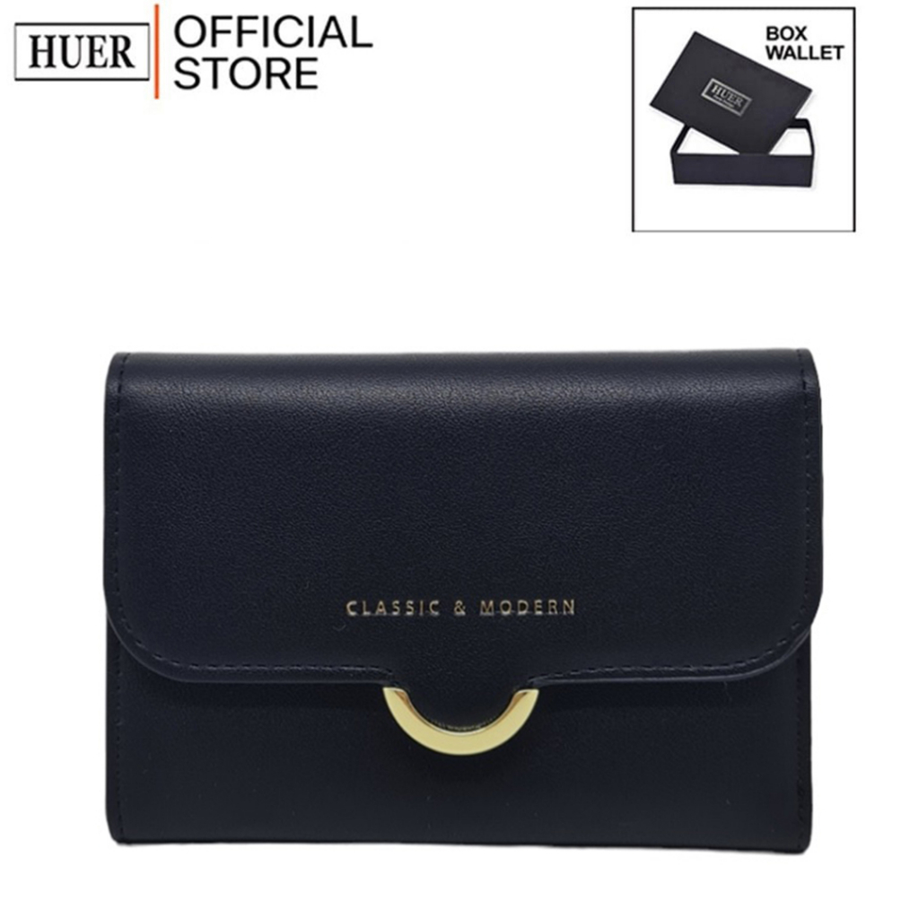 HUER ~ Dompet Wanita Omere 3 Fold Wallet With Box 9446-307