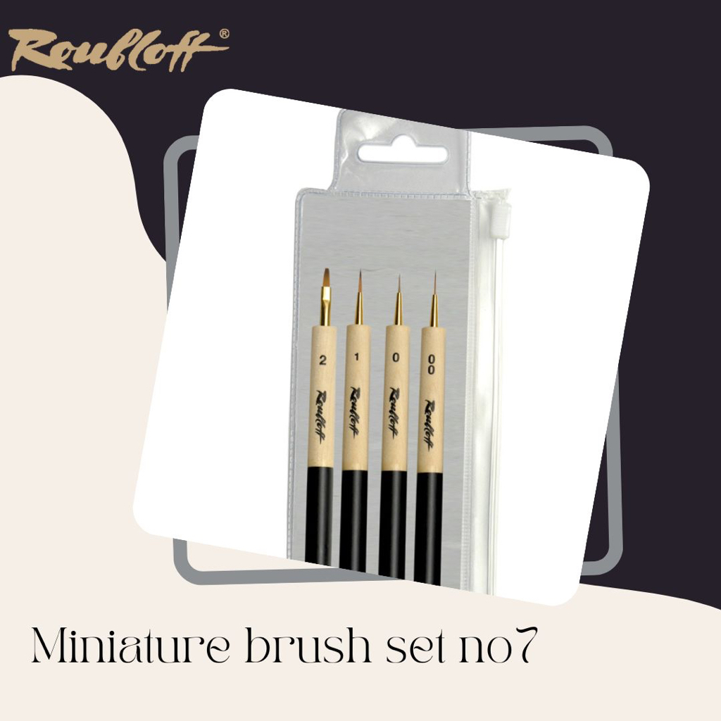 

Roubloff Brush Kuas Lukis set Miniature no 7 untuk lukisan Kecil detail