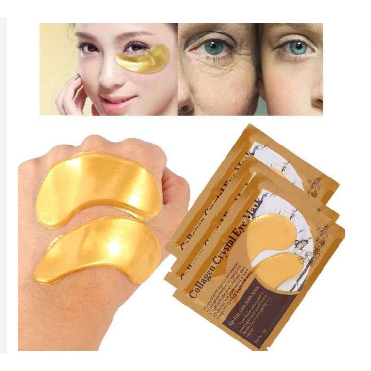 Masker Mata COLLAGEN CRYSTAL GOLD EYE BAG MASK EYEMASK Kantong Black Panda Anti Aging Wrinkle Emas