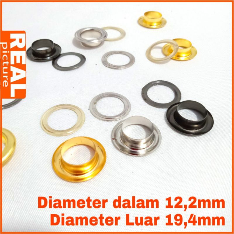 MATA AYAM 12MM + RING AKSESORIS TAS DOMPET - Kattelaurents