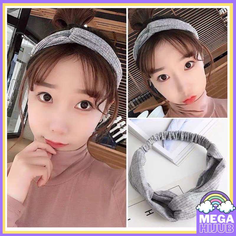 Bando Simple Korean Style Bandana Simpul Fashion Wanita Bando Import