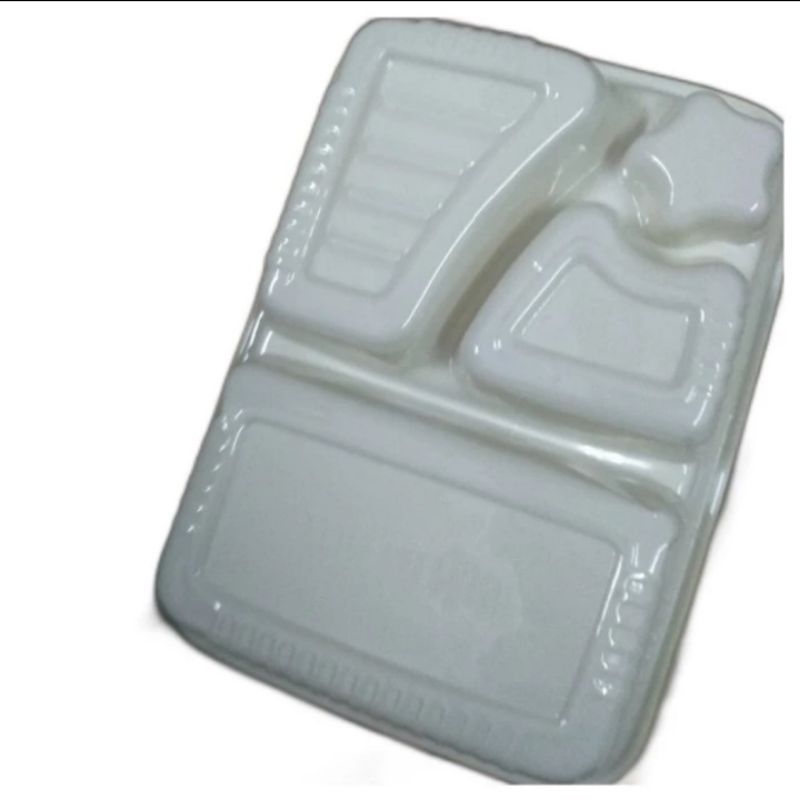 mika bento sekat 4 putih tray