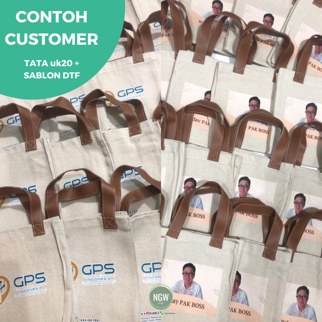 TATA BAG  custom sablon digital hampers goodiebag