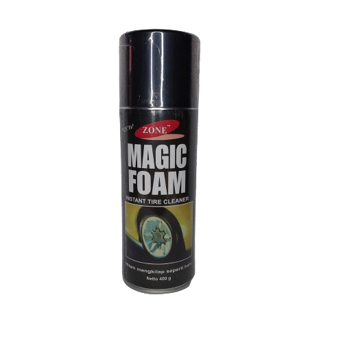 Semir Pengkilap Ban Mobil Motor Semprot Magic Foam Zone 400 ML