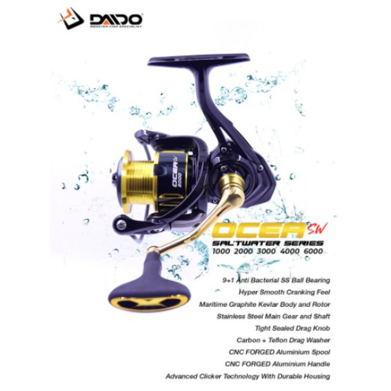 Reel pancing daido hydra atau ocea spin pilihan 1000 grosir