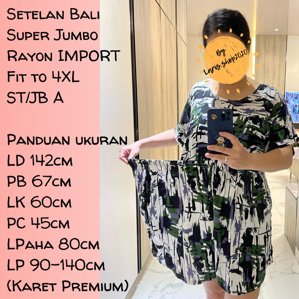 BAJU SETELAN SUPER JUMBO RAYON IMPORT FIT TO 4XL MUAT 100KG!!! REAL PICT